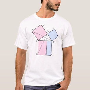 T-shirts A prova de Euclid o o teorema pitagórico