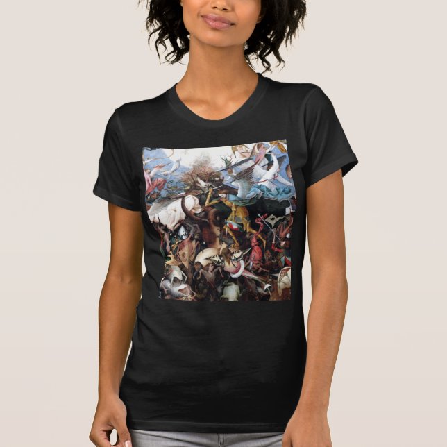 T-shirts A queda dos anjos rebelde por Pieter Bruegel (Frente)
