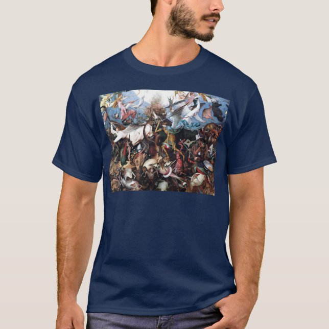 T-shirts A queda dos anjos rebelde por Pieter Bruegel (Frente)