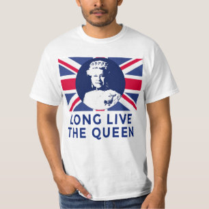 T-shirts A rainha Elizabeth II vive por muito tempo a