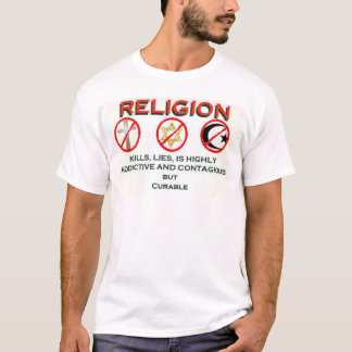 T-shirts a religião é curable