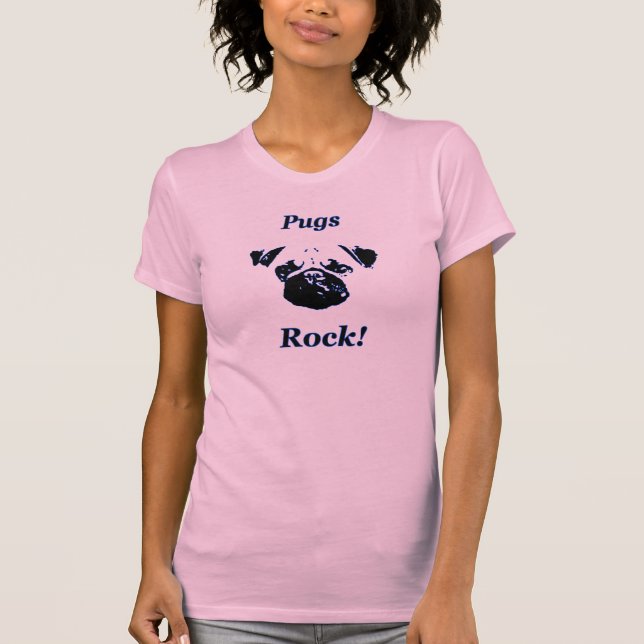 T-shirts A rocha do Pug (Frente)