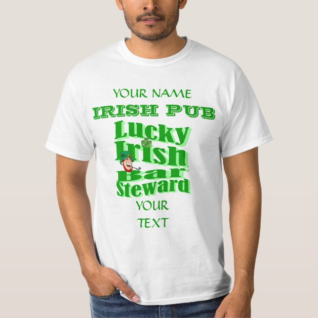 T-shirts A Rua irlandesa da sorte Patrick (Frente)