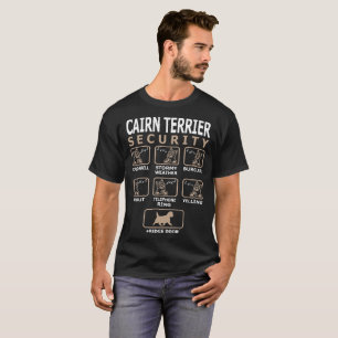 T-shirts A segurança do cão de Terrier de monte de pedras