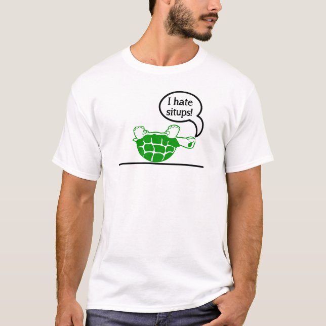 T-shirts A tartaruga deia o Situps (Frente)