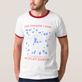 T-shirts A terra escondida da terra lisa (mapa das pessoas