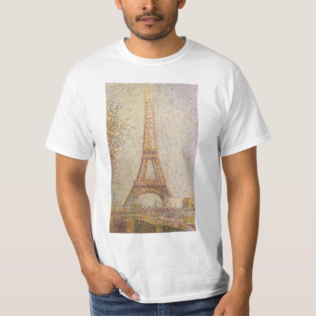 T-shirts A Torre Eiffel de Georges Seurat (Frente)