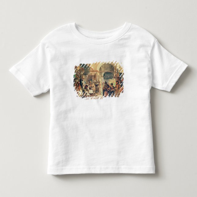 T-shirts A Turkish Bazaar, 1854 (lápis e c/c no papel) (Frente)