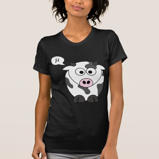 T-shirts A vaca diz o μ (Frente)