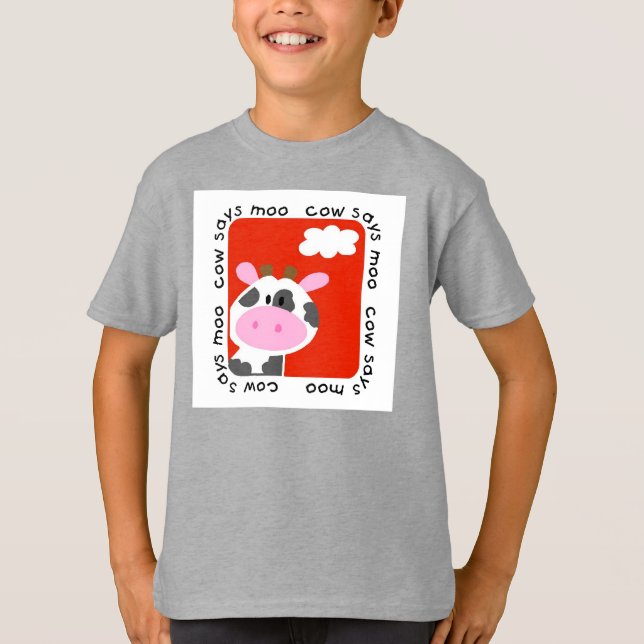 T-shirts A vaca diz o MOO (Frente)