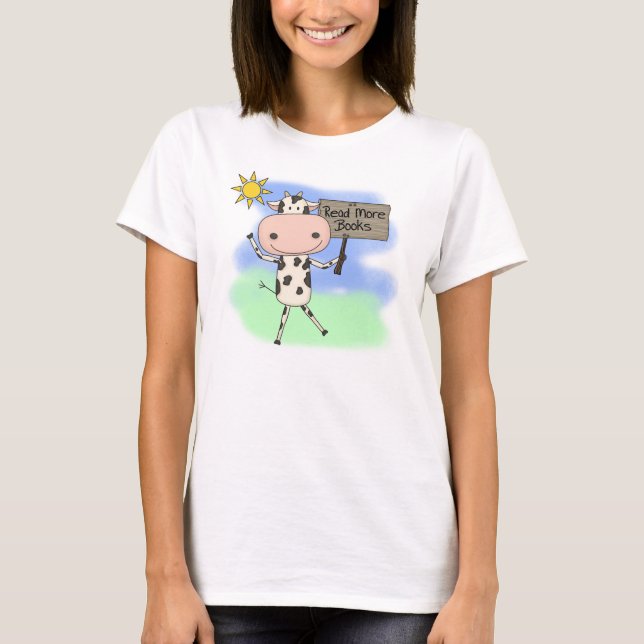 T-shirts A vaca leu mais livros (Frente)