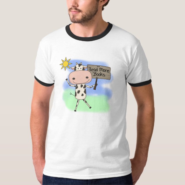 T-shirts A vaca leu mais livros (Frente)