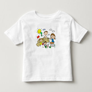 T-shirts A vara figura o divertimento da praia da família