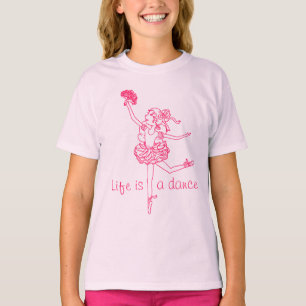 T-shirts A vida é uma bailarina de dança, meninas, camise