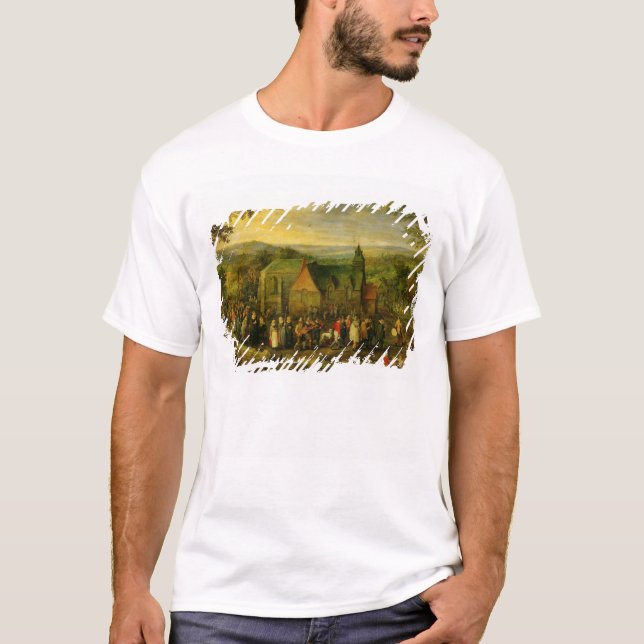T-shirts A vida no campo com uma cena de casamento (Frente)