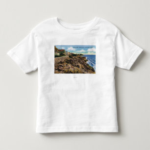 T-shirts A vista da união blefa rochas e surf em York