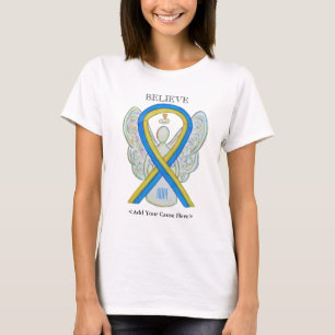T-shirts Abaixo Síndrome de Sensibilização Fita Angel T-Shi