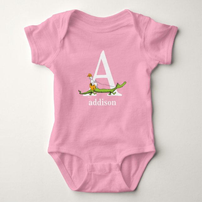T-shirts ABC do Dr. Seuss: Letra A - Branco | Adicione seu  (Frente)
