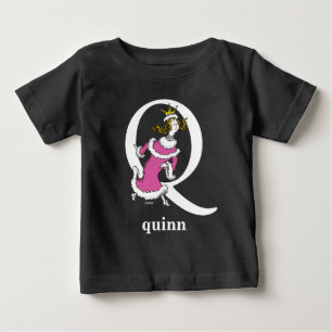 T-shirts ABC do Dr. Seuss: Letra Q - Branco Adicione seu