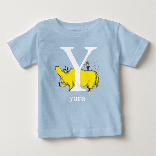 T-shirts ABC do Dr. Seuss: Letra Y - Branco | Adicione seu  (Frente)