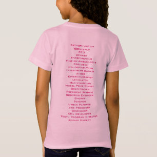 T-shirts ABC do poder da menina