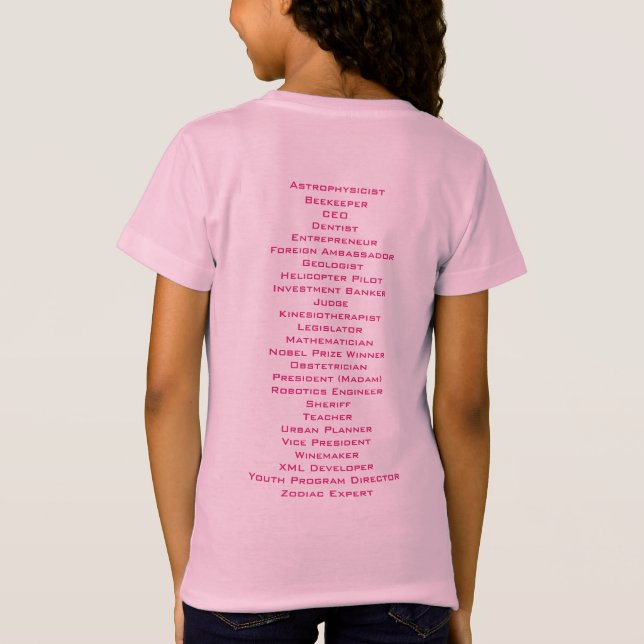 T-shirts ABC do poder da menina (Verso)
