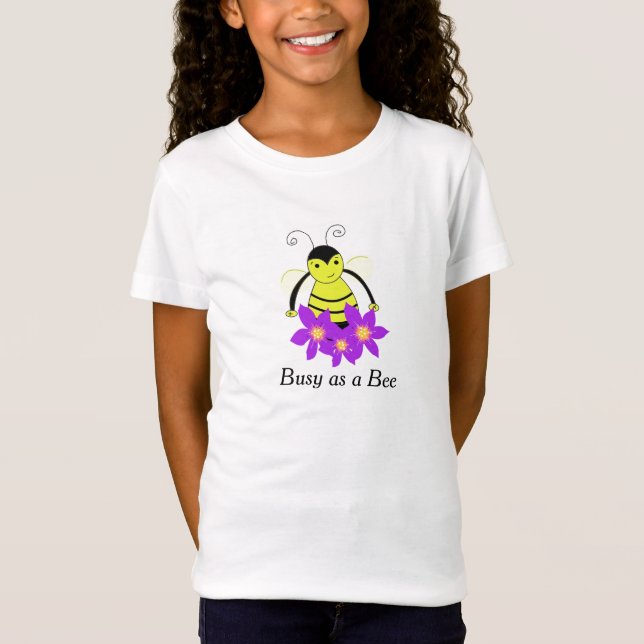 T-shirts Abeja Bumble Caprichosa com Flores (Frente)