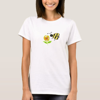 T-shirts Abeja com Flor Amarela