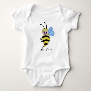 T-shirts Abelha bonito da aguarela com sorriso feliz
