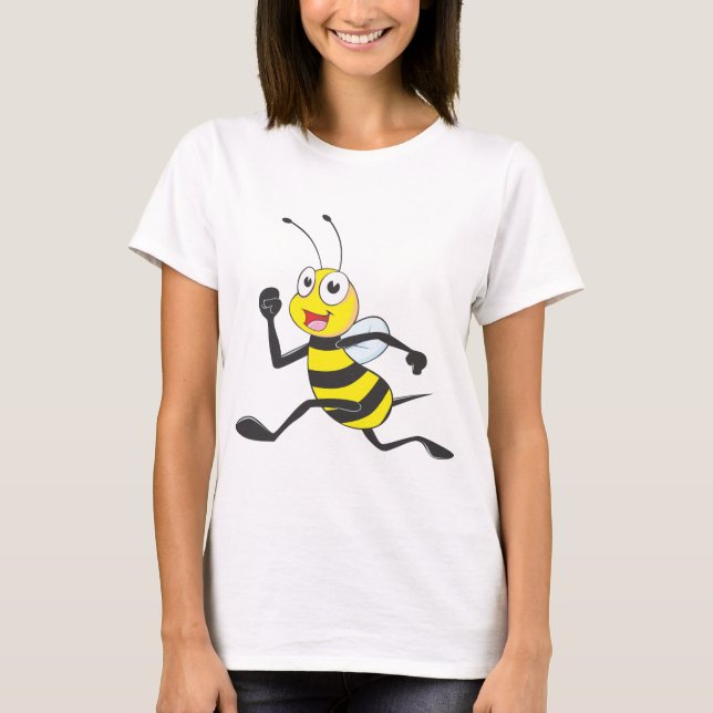 T-shirts Abelha Running feliz (Frente)