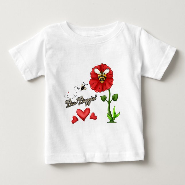 T-shirts Abelhas de pino na flor (Frente)