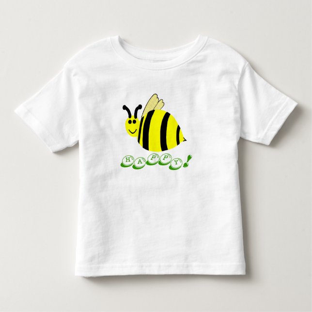 T-shirts Abelhas Felizes Sorrindo Bits Amarelos De Bumble C (Frente)