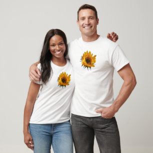 T-shirts Abertura do girassol