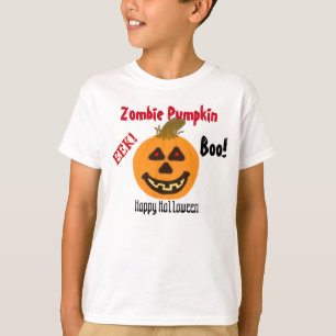 T-shirts Abóbora Zombie Halloween Boo