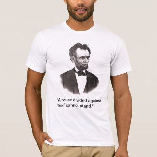 T-shirts Abraham Lincoln - uma casa dividida