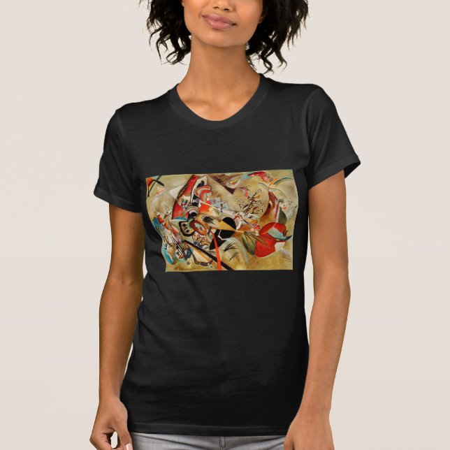 T-shirts Abstrato de composição Kandinsky (Frente)