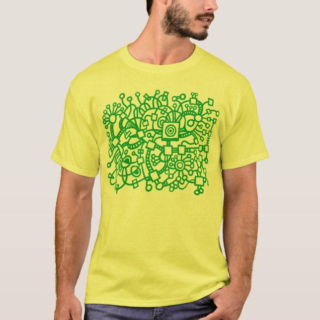T-shirts Abstrato - Estrutura - Grama Verde (Frente)