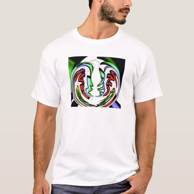 T-shirts Abstrato Face Hakuna Matata Art Impressão (Frente)