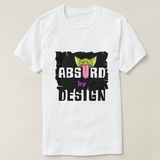 T-shirts Absurdo pelo logotipo do design (Frente do Design)