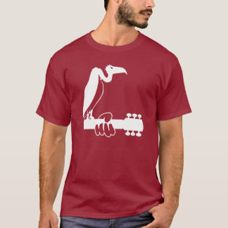 T-shirts Abutre em um pescoço da guitarra