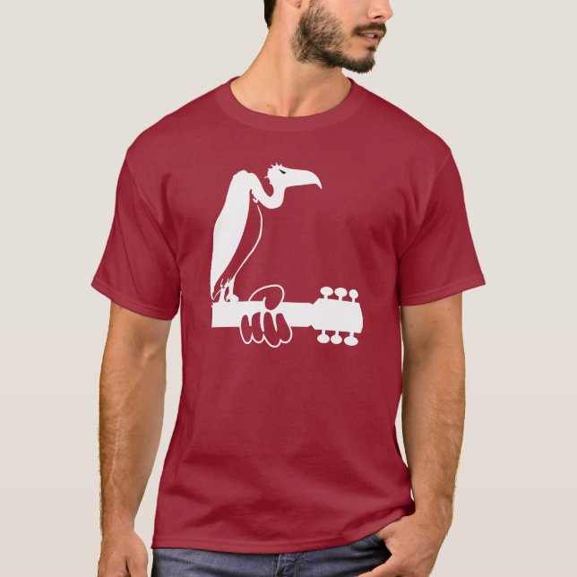 T-shirts Abutre em um pescoço da guitarra (Frente)