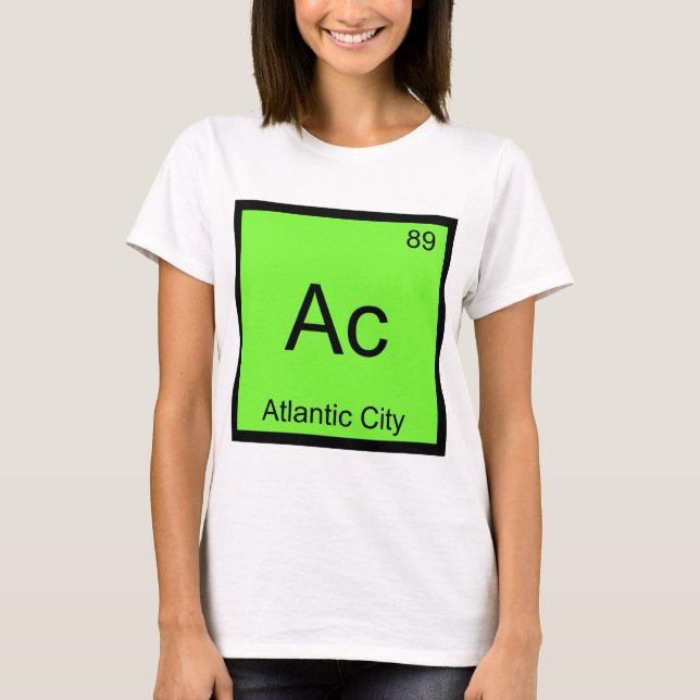 T-shirts Ac - Atlantic City Chemistry - Símbolo de Elemento (Frente)