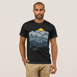 T-shirts Acampador de Tenda de Montanha Selvagem
