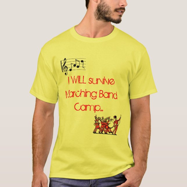 T-shirts Acampamento da banda da sobrevivência (Frente)