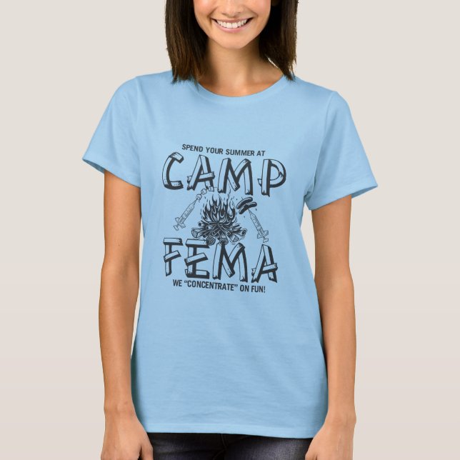 T-SHIRTS ACAMPAMENTO FEMA (Frente)