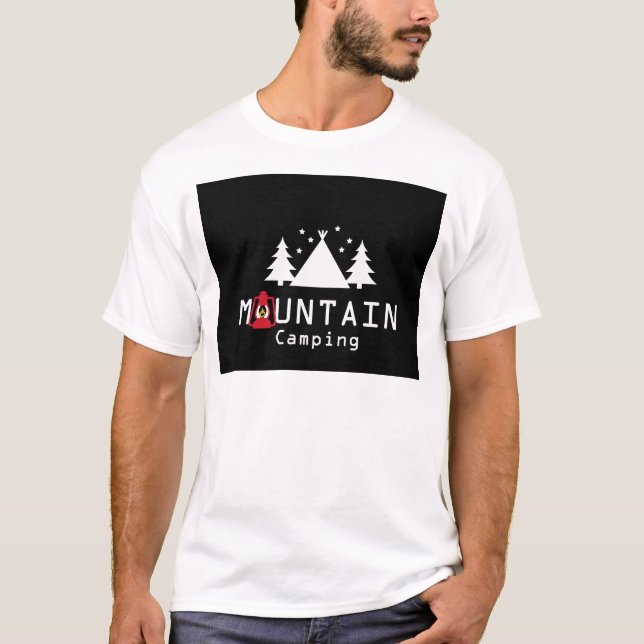 T-shirts acampamento montanhoso (Frente)