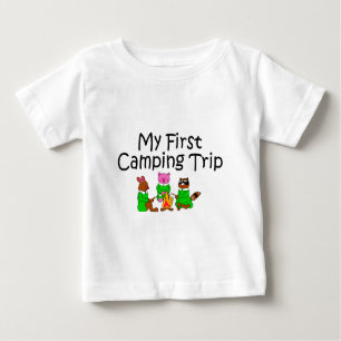 T-shirts Acampando minha primeira viagem de acampamento