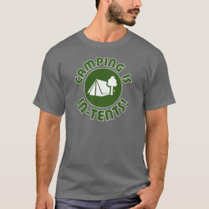 T-shirts acampar é intenções