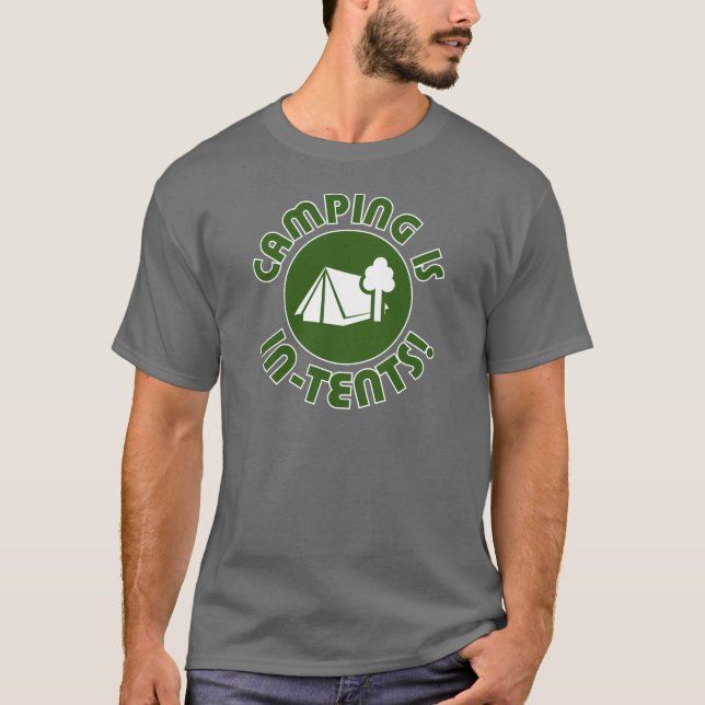 T-shirts acampar é intenções (Frente)