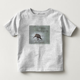 T-shirts Ação de Graças à Turquia Selvagem em Snowy Fie